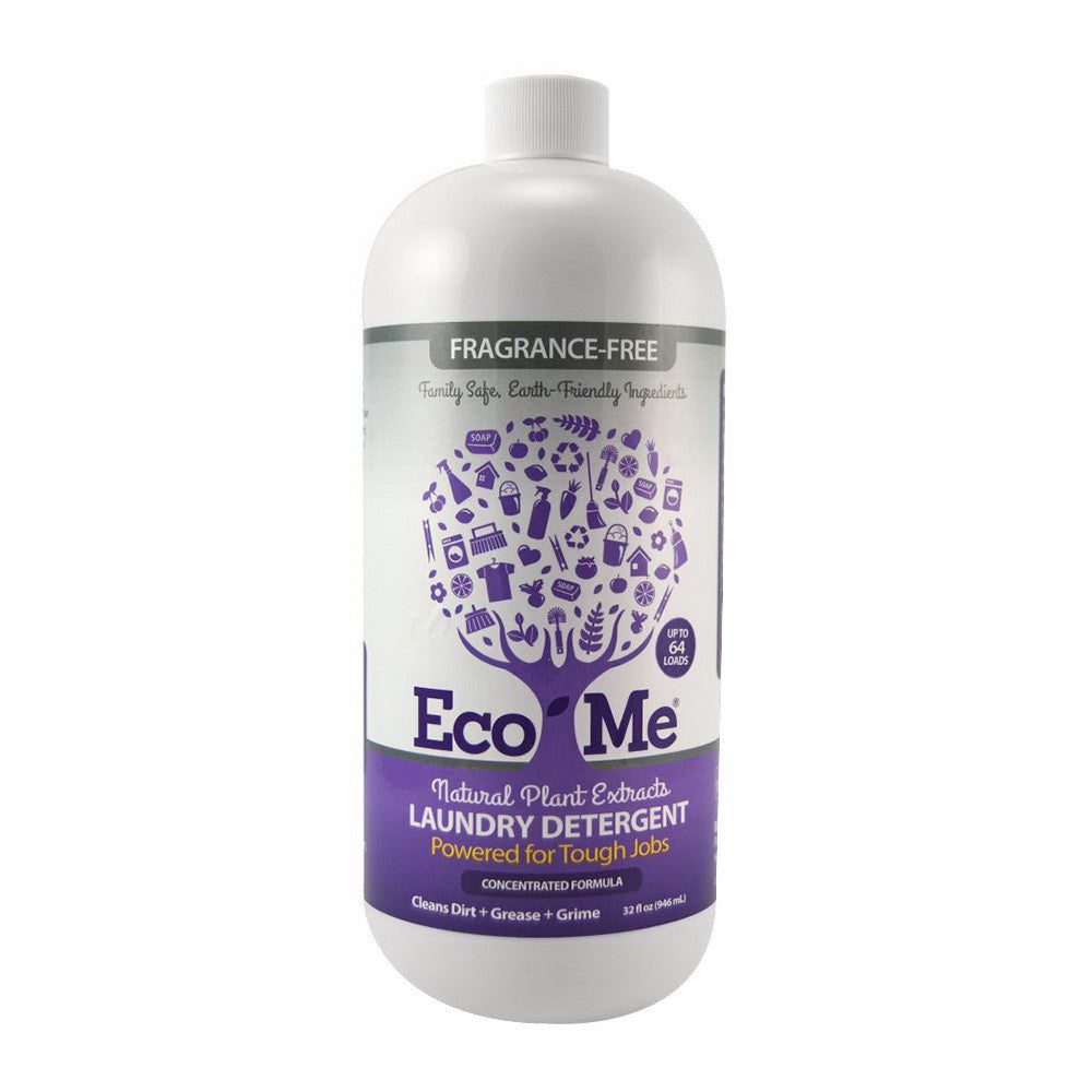 Eco-me Plant Based Concentrated Laundry Detergent, Fragrance Free, 32 Oz